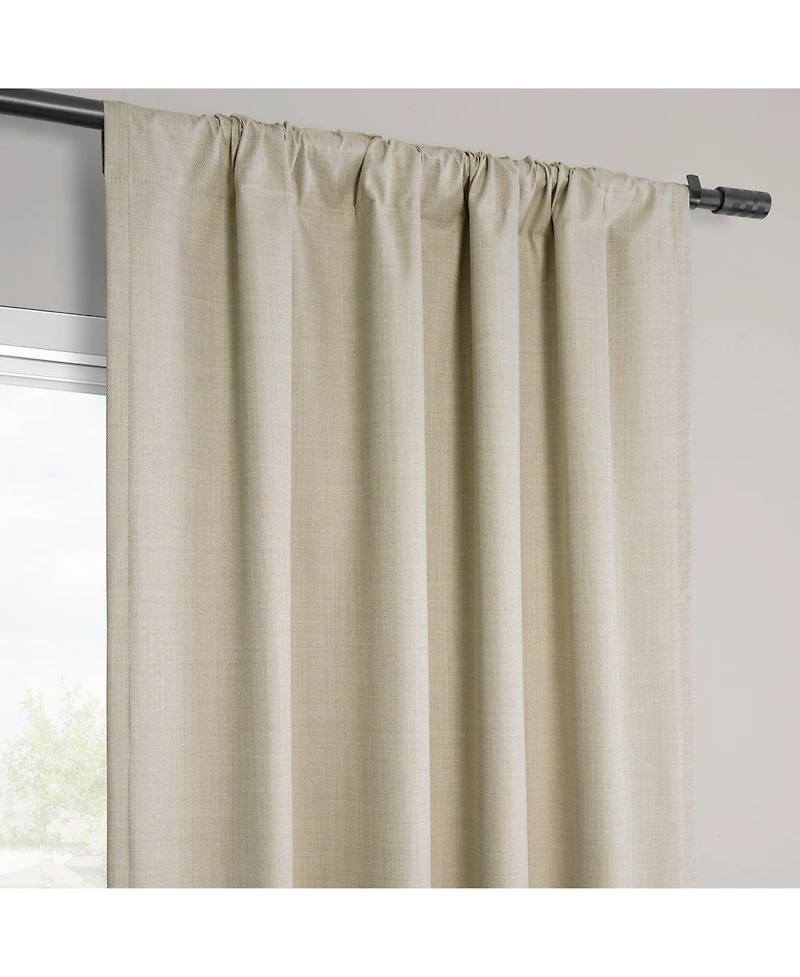 Half Price Drapes Vienna Basic Linen Blackout Curtain Pair (2 Panels