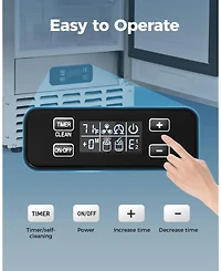 Euhomy 30-lb Ice Storage 66-lb Ice Per day Nugget Ice Maker with Self-Cleaning in Silver