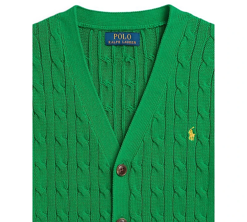 Polo Ralph Lauren Boys 8-20 Cable-Knit V-Neck Cardigan