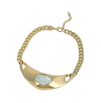 Sohi Women's The Petra-Chain Collar Necklace - California Gold