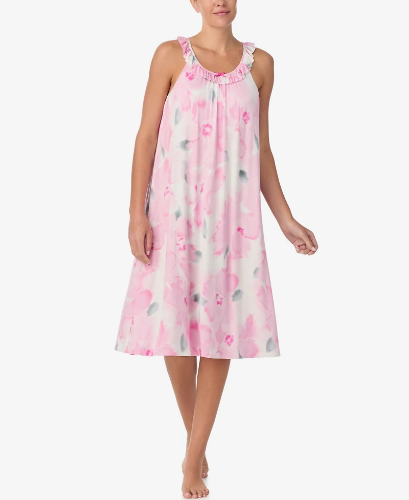 Ellen Tracy Women's Scoop Neck Midi Gown