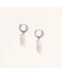 Joey Baby Freshwater Pearl Drop Hoop Earrings
