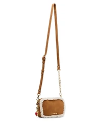 Madden Girl Elisen Nubuck/Sherpa Camera Crossbody