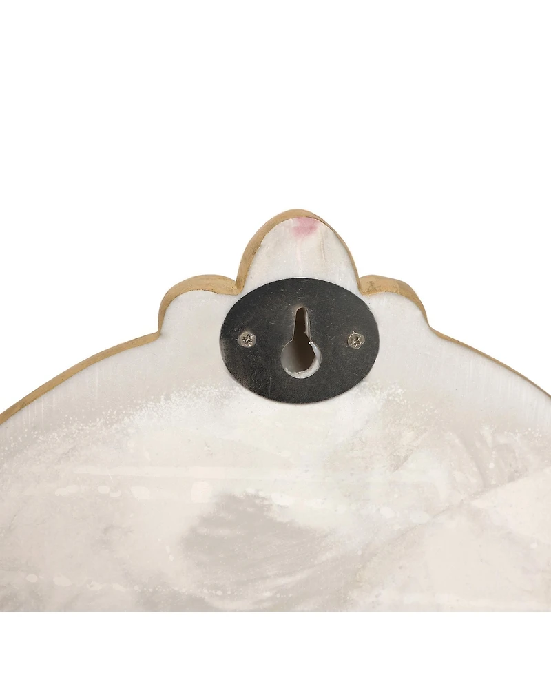 LuxenHome Blessed Virgin Mary Wall Plaque, Oval Religious Decor for Home & Prayer Space