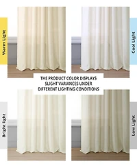 Half Price Drapes Deluxe French Linen Curtain