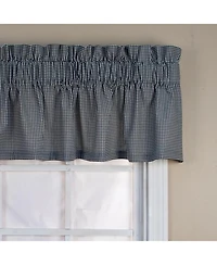 Ellis Curtain Logan Check High Quality Water Proof Room Darkening Blackout Tailored Window Valance