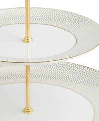 Wedgwood Gio Gold Two-Tier Cake Stand