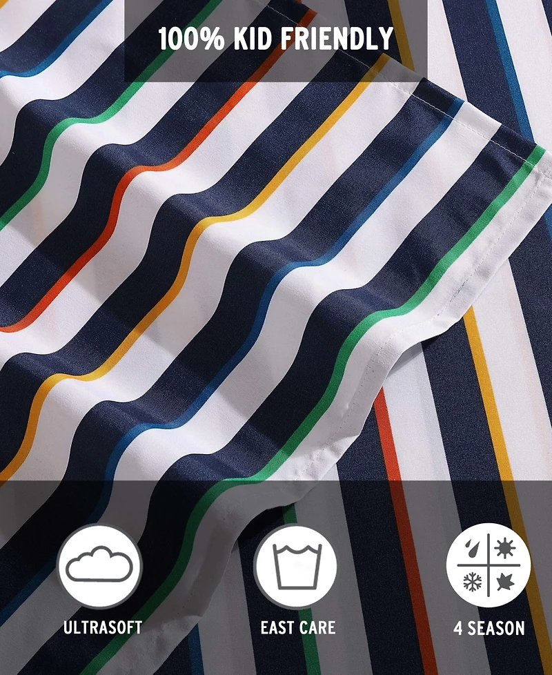 Eddie Bauer Stripes Game Microfiber 4-Pc. Sheet Set