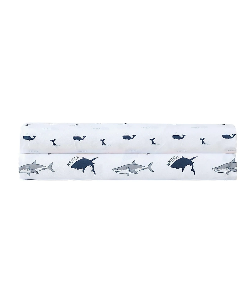 Nautica Caspian Whales Microfiber -Pc. Sheet Set