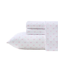 Laura Ashley Lovely Bows Microfiber -Pc. Sheet Set