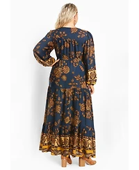 Avenue Women's Plus Ellery Long Sleeve Maxi Dress