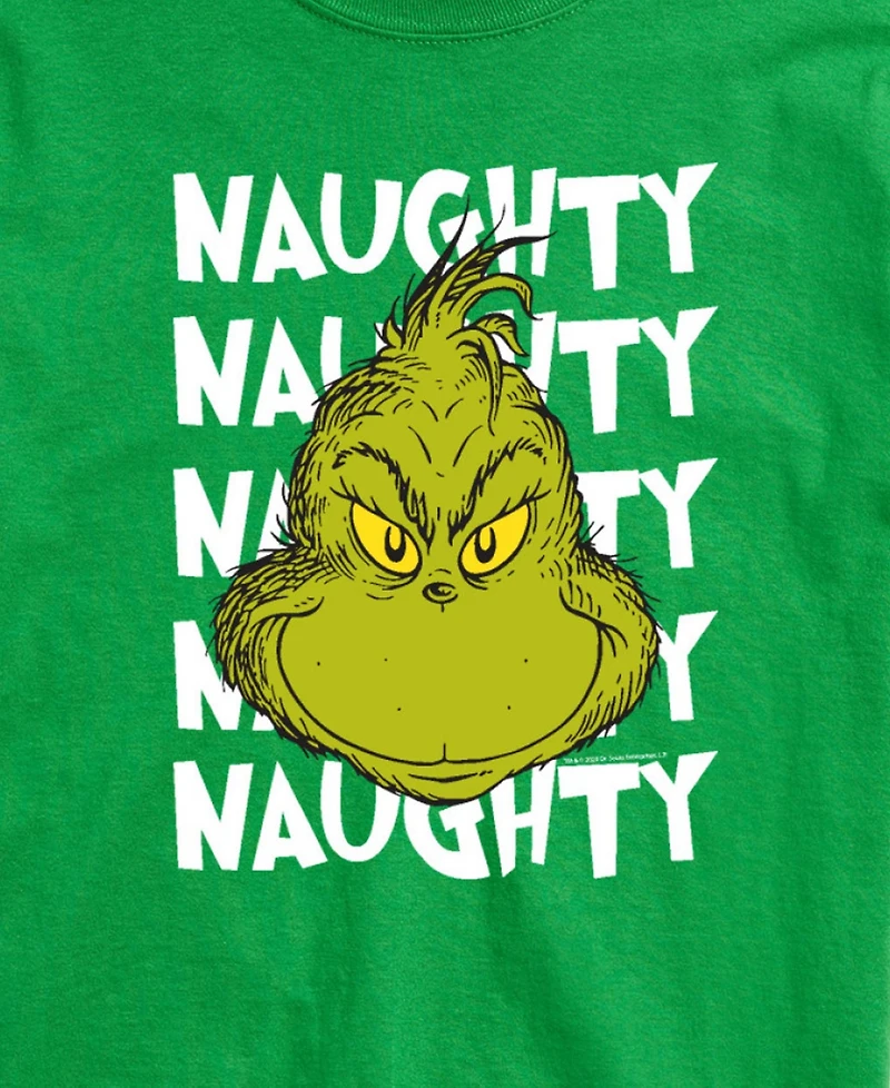 Airwaves Men's Naughty Grinch Graphic Crewneck T-Shirt