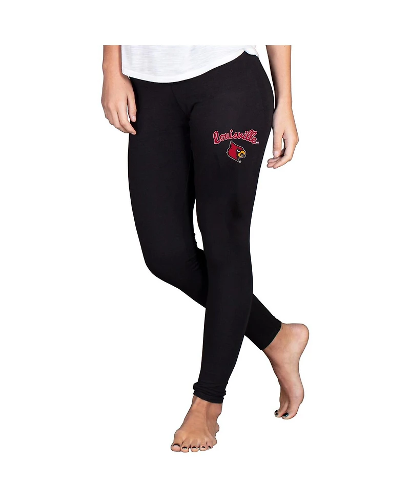 Concepts Sport Women's Black Louisville Cardinals Fraction Essential Leggings