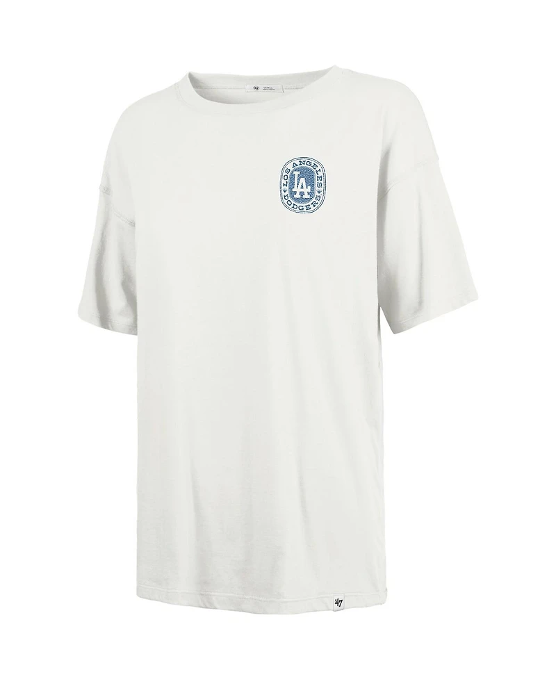 '47 Brand Women's Natural Los Angeles Dodgers Back Canyon Sadie T-Shirt