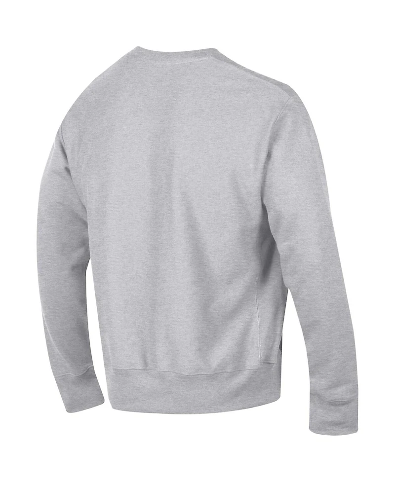 Champion Men's Heather Gray Washington Commanders Reverse Weave Fleece Pullover Sweatshirt