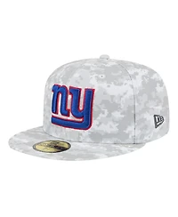 New Era Men's White York Giants 2025 Salute to Service Fan Pack 59FIFTY Fitted Hat