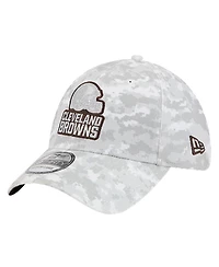 New Era Men's White Cleveland Browns 2025 Salute to Service Digital Camo Fan Pack 39THIRTY Flex Hat
