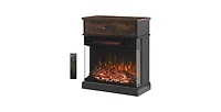 Flynama 25 inch Stand Side Table with 3-Sided glass Electric Fireplace