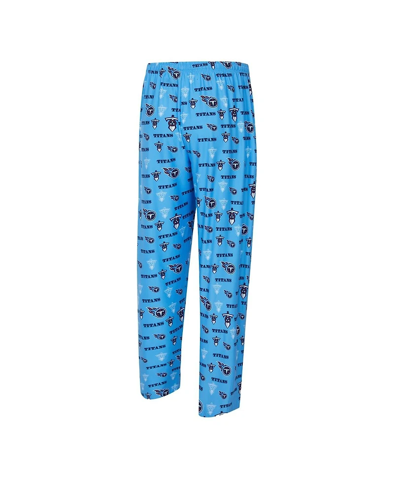 Concepts Sport Men's Light Blue Tennessee Titans Mosaic All Over Print Pants