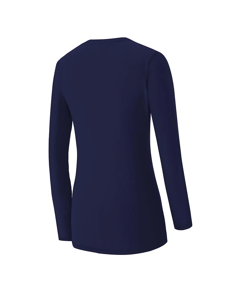 Concepts Sport Women's 2-Piece Navy New England Patriots Chestnut Long Sleeve T-Shirt and Pant Sleep Set