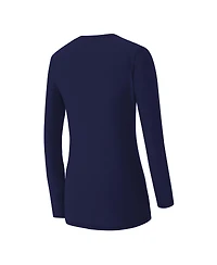 Concepts Sport Women's 2-Piece Navy New England Patriots Chestnut Long Sleeve T-Shirt and Pant Sleep Set