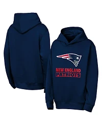 Outerstuff Big Boys and Girls Navy New England Patriots Back to Basics Hoodie