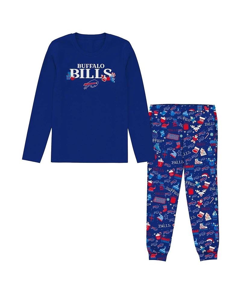 Outerstuff Toddler Royal Buffalo Bills Chestnut Holiday Sleep Set