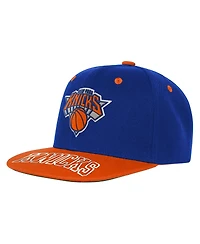 Outerstuff Big Boys and Girls Blue/Orange New York Knicks Two-Tone Snapback Hat