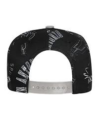 Outerstuff Big Boys and Girls Black San Antonio Spurs Street Hooper Allover Print Snapback Hat