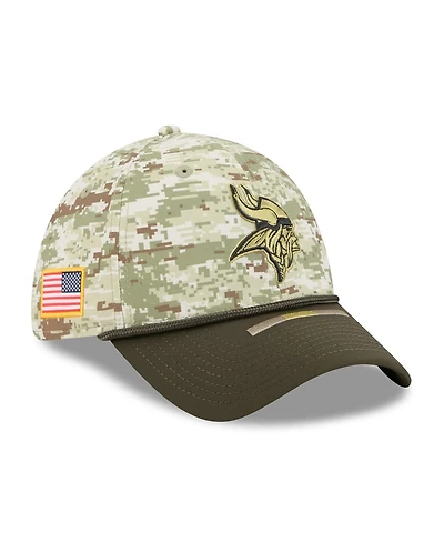 New Era Men's Camo Minnesota Vikings 2025 Salute to Service 39THIRTY Flex Hat