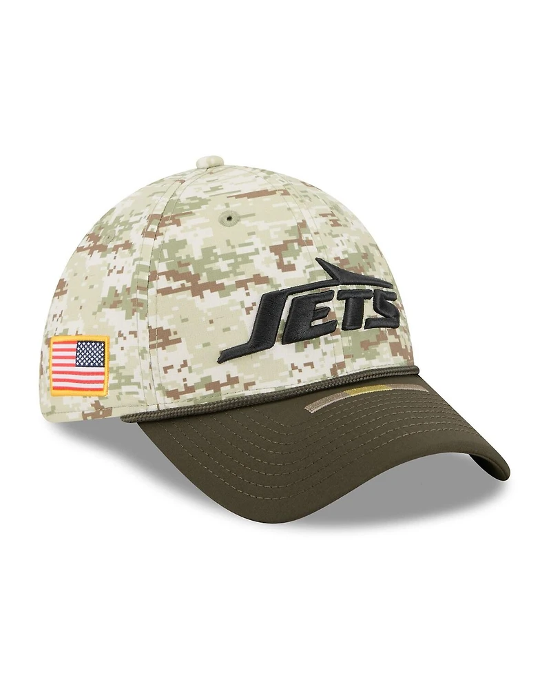 New Era Men's Camo York Jets 2025 Salute to Service 39THIRTY Flex Hat