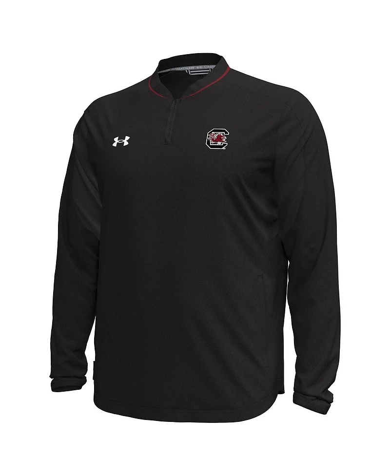 Under Armour Men's Black South Carolina Gamecocks Motivate Long Sleeve Quarter-Zip Jacket