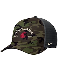 Nike Men's Camo Washington State Cougars 2025 Military Appreciation Rise Adjustable Trucker Hat