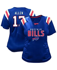 Fanatics Women's Josh Allen Royal Buffalo Bills Plus Name Number Raglan Lace V-Neck T-Shirt