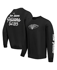 Pro Standard Men's Black New Orleans Pelicans Paint the City Drop Shoulder Sweatshirt