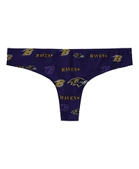 Concepts Sport Women's Purple Baltimore Ravens Mosaic All Over Print Thong