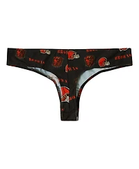 Concepts Sport Women's Brown Cleveland Browns Mosaic All Over Print Thong