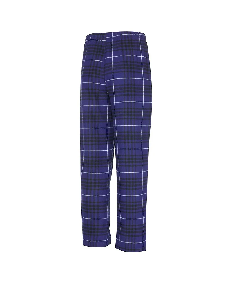 Concepts Sport Men's 2-Piece Purple/Black Charlotte Hornets Vector Top and Flannel Pants Sleep Set