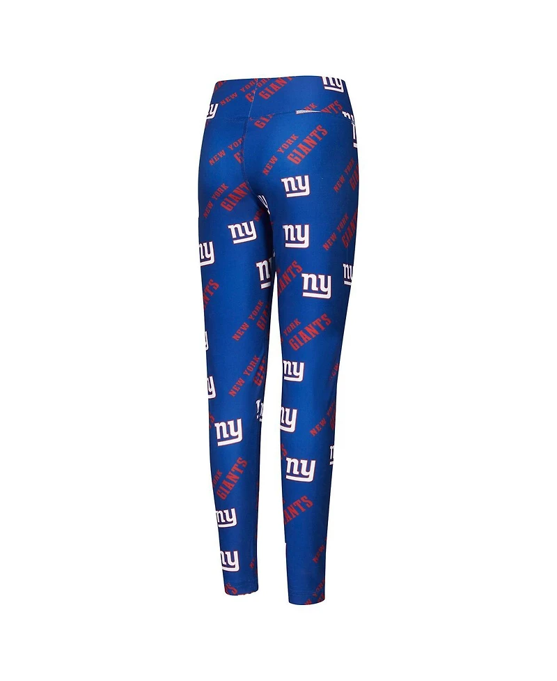 Concepts Sport Women's Royal New York Giants Breakthrough Allover Print Knit Sleep Leggings