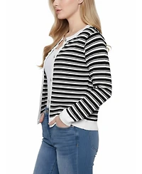 Ny Collection Women's Long sleeve Ribbed Cardigan Sweater