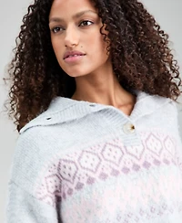 And Now This Petite Fair Isle Long-Sleeve Sweater, Macy's Exclusive