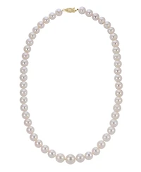 Macy's Cultured Freshwater Pearl (9-11mm) 20" Strand Necklace in 14k Yellow Gold