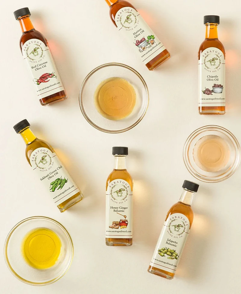 Uncommon Goods Heat Lover's Olive Oil & Balsamic Vinegar Gift Set, 6-Pc., 60 mL Each