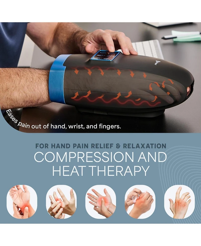 LifePro Hand Massager - for Arthritis and Carpal Tunnel Relief Hand, Wrist Fiinger with Heat Compression