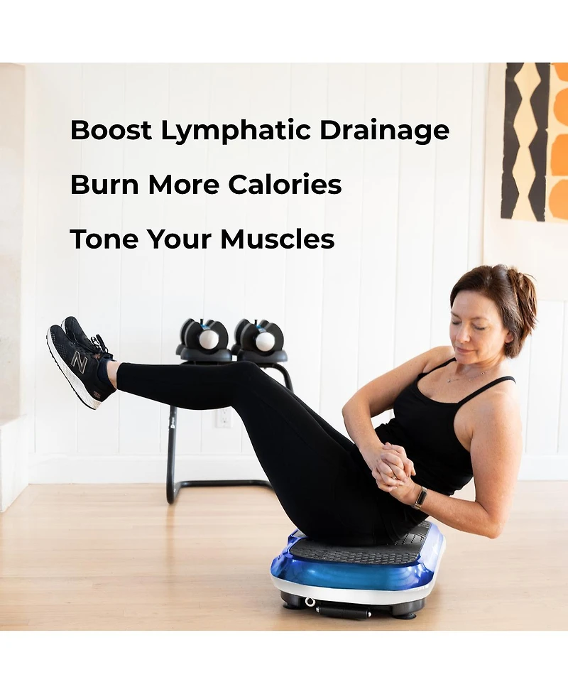 LifePro Waver Vibration Plate - Full Body Fitness Platform with Loop Bands for Weight Loss & Toning