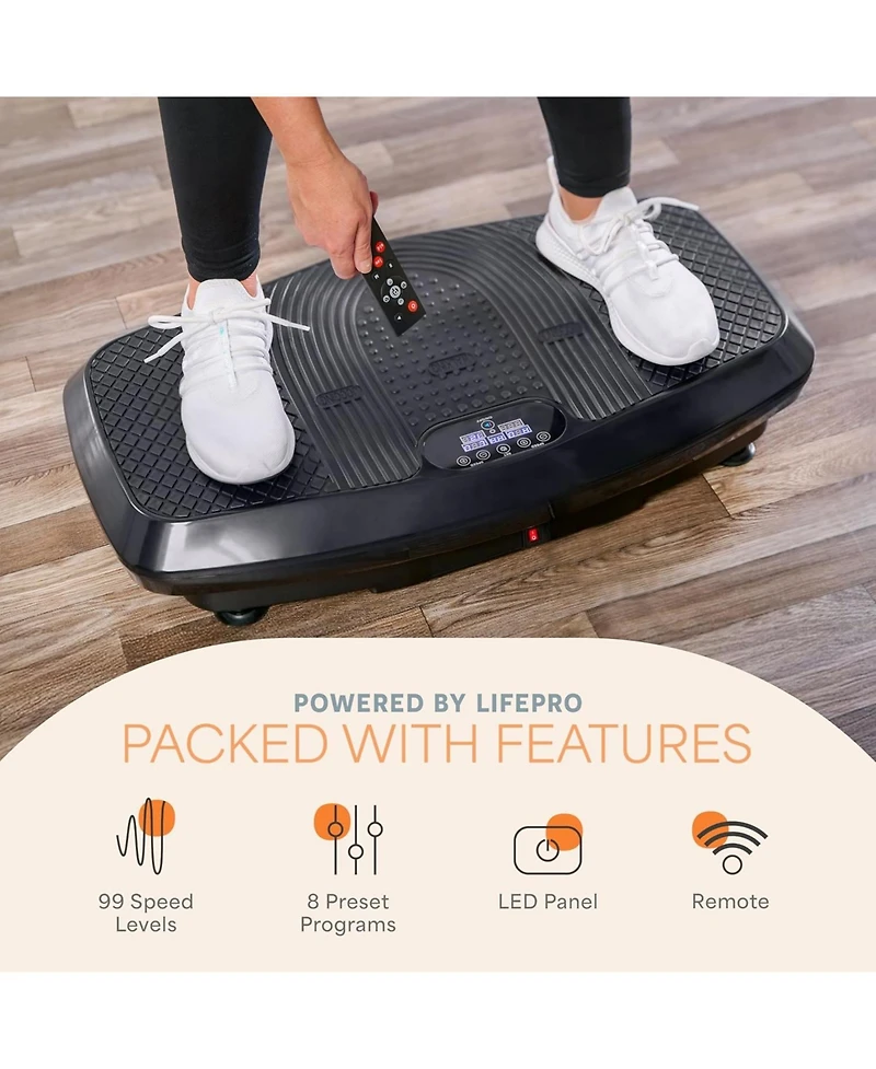 LifePro Hovert 3D Vibration Plate – Dual Motor, Oscillation & Lateral Motion for Whole Body Fitness