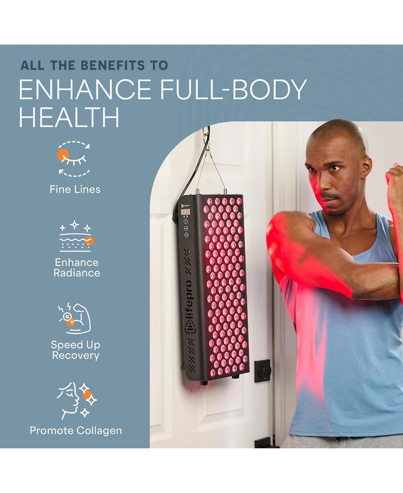 LifePro Red Light Therapy Panel for Face and Body – Near Infrared Light Device for Relaxation and Wellness, Portable and Stable Design