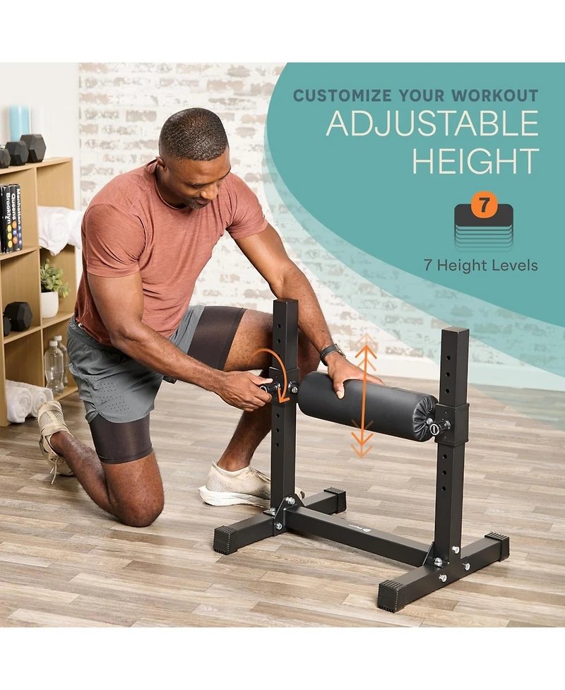LifePro Durable Bulgarian Split Squat Stand – Lightweight, Stable, 7 Adjustable Heights & Comfortable Padding