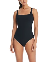 Bleu by Rod Beattie Women's Walk The Line Square Neck Swimsuit