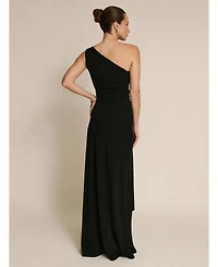 Six Stories Women's One Shoulder Drape Stretch Bridesmaid Dress